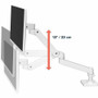 Ergotron 45-708-290 LX Pro Desk Monitor Arm - White - Height Adjustable - Supports 34" Displays - 22 lb Load Capacity