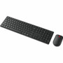 Lenovo 4X31S04823 Wireless Multi-Mode Pro Combo Keyboard & Mouse 6000 - French Canadian - Bluetooth/RF 2.4 GHz - Eclipse Black