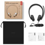 Lenovo 4XD1R88995 5000 Wired VoIP Headset - Microsoft Teams Certified - Stereo - Noise Canceling - Over-the-Head - USB-A & USB-C - Black