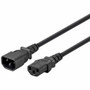 Monoprice Power Extension Cord - 18 Gauge - 10 A - Black - 6 ft (1.83 m) Cord Length - IEC 60320 C14 / IEC 60320 C13, 3-Prong (Fleet Network)