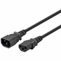 Monoprice Power Extension Cord - 16 Gauge - 13 A - Black - 15 ft (4.57 m) Cord Length - IEC 60320 C14 / IEC 60320 C13, 3-Prong (Fleet Network)