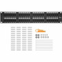 Monoprice 48-port Cat6 Patch Panel, 110 Type (568A/B Compatible) - 48 Port(s) - 48 x RJ-45 - 2U High - Category 6 - Twisted Pair - - (7305)