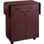 Safco Hospitality Service Cart - 4 Casters - Wood - 32.5" (825.50 mm) Width x 20.5" (520.70 mm) Depth x 38.8" (984.25 mm) Height - - 1 (Fleet Network)