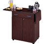 Safco Hospitality Service Cart - 4 Casters - Wood - 32.5" (825.50 mm) Width x 20.5" (520.70 mm) Depth x 38.8" (984.25 mm) Height - - 1 (8962MH)