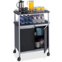 Safco Mobile Beverage Cart - 4 Casters - 3.50" (88.90 mm) Caster Size - Melamine, Steel - 33.5" (850.90 mm) Width x 21.8" (552.45 mm) (Fleet Network)