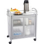 Safco Impromptu Refreshment Cart - 4 Casters - 34" (863.60 mm) Width x 21.3" (539.75 mm) Depth x 36.5" (927.10 mm) Height - Steel - - (Fleet Network)