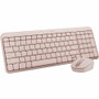 Logitech MK250 Keyboard & Mouse - Wireless Bluetooth Keyboard - Rose - Wireless Bluetooth Mouse - Optical - 1000 dpi - 3 Button - - - (Fleet Network)