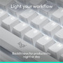 Logitech 920-013576 Alto Keys K98M Wireless Keyboard - 98-Key Linear Mechanical - Bluetooth/RF - Backlit - Off White