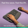 Logitech 920-013610 Wave Keys and Lift Combo - Wireless Ergonomic Keyboard & Mouse - Bluetooth/USB - Plunger Keyswitch - Graphite - English (US)