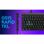 Logitech 920-013855 G G515 RAPID TKL Gaming Keyboard - Magnetic Keyswitch - Tenkeyless - 87 Keys - RGB LED Backlight - USB Type A - Black ( )