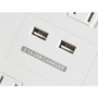 Monoprice 9203 Surge Protector - 12 AC Outlets - 2 USB-A - 1. 80 kVA - 4320 J - 120V - 6 ft Cord