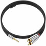 Monoprice Mini-phone/RCA Audio Cable - 6 ft (1.83 m) Mini-phone/RCA Audio Cable for Mobile Device, Audio Device, Smartphone, Audio MP3 (Fleet Network)