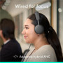 Logitech 981-001608 Zone Headset - Microsoft Teams Certified - Wired USB-C/USB-A - Hybrid ANC - 40mm Drivers - 20Hz-20kHz - Graphite
