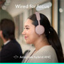 Logitech 981-001609 Zone Headset - Microsoft Teams Certified - Wired USB-C/USB-A - On-ear Circumaural - Rose Red