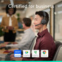 Logitech 981-001611 Zone Headset - Wired USB-C/USB-A - Microsoft Teams & Zoom Certified - 40mm Drivers - Active Noise Cancelling - Graphite