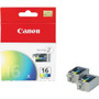 Canon BCI-16 Original Ink Cartridge - Inkjet - 75 Pages - Color - 2 / Pack (Fleet Network)