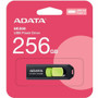 Adata Choice UC300 256GB USB 3.2 (Gen 1) Type C Flash Drive - 256 GB - USB 3.2 (Gen 1) Type C - Black, Green - 5 Year Warranty (Fleet Network)