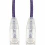 AddOn 6in Purple CAT 6 Slim PVC Ethernet Cable Snagless Clear-Claw RJ-45 M/M - 6" (152.40 mm) Category 6 Network Cable for Patch Hub, (Fleet Network)