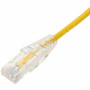 AddOn 25ft Yellow CAT 6A Slim PVC Ethernet Cable Snagless Clear-Claw RJ-45 M/M - 25 ft (7.62 m) Category 6a Network Cable for Network (ADD-25FSLCAT6A-YW)