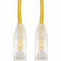 AddOn 2ft Yellow CAT 6A Slim PVC Ethernet Cable Snagless Clear-Claw RJ-45 M/M - 2 ft (0.61 m) Category 6a Network Cable for Network - (Fleet Network)