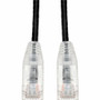 AddOn 35ft Black CAT 6A Slim PVC Ethernet Cable Snagless Clear-Claw RJ-45 M/M - 35 ft (10.67 m) Category 6a Network Cable for Network (Fleet Network)