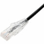 AddOn 25-Pack 5ft Black CAT 6 Slim PVC Ethernet Cable Snagless Clear-Claw RJ-45 M/M - 5 ft (1.52 m) Category 6 Network Cable for - 1 x (ADD-5FSLCAT6-BK-25PK)