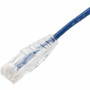AddOn 25-Pack 7ft Blue CAT 6 Slim PVC Ethernet Cable Snagless Clear-Claw RJ-45 M/M - 7 ft (2.13 m) Category 6 Network Cable for Device (ADD-7FSLCAT6-BE-25PK)