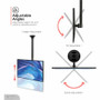 CTA Digital ADD-HACMMT Height-Adjustable Ceiling Mount for Monitors & TVs - 25" to 41" Screens - VESA 75 x 75/100 x 100 - Swivel - Tilt - Key Lock