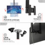 CTA Digital ADD-HACMMT Height-Adjustable Ceiling Mount for Monitors & TVs - 25" to 41" Screens - VESA 75 x 75/100 x 100 - Swivel - Tilt - Key Lock