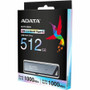 Adata Elite UE800 512GB USB 3.2 (Gen 2) Type C Flash Drive - 512 GB - USB 3.2 (Gen 2) Type C - 1000 MB/s Read Speed - 1000 MB/s Write (AELI-UE800-512G-CSG)