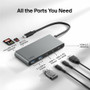 Belkin AVC023FQSGY 7-Port USB-C Hub - 2xUSB-A - 2xUSB-C - 4K HDMI - SD/microSD Reader - Gray - 100W PD