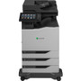 Lexmark CX825dte Laser Multifunction Printer - Color - Copier/Fax/Printer/Scanner - 55 ppm Mono/55 ppm Color Print - 1200 x 1200 dpi - (Fleet Network)