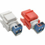 Tripp Lite series RCA Female Audio to Screw Terminal Keystone Jack Kit, Red/White - 1 x RCA Stereo Audio Female - Nickel Plated - Red, (A050-000-ST-KJ)