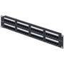 StarTech.com 48-Port 2U Rackmount Cat6 Patch Panel, RJ45, UTP, 110 Punch-Down, Cat 6 Ethernet Patch Panel for Network Server Rack - 2U (Fleet Network)