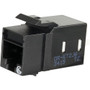 Ortronics Category 6 Keystone Jack, Lacing Cap Termination, Black - 1 - 1 x 8-pin RJ-45 Keystone - Female - Black (Fleet Network)