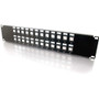 C2G 24 port Blank Keystone/Multimedia Patch Panel - 24 - 24 Port(s) - 24 x RJ-11 - 2U High - Black - 19" Wide (Fleet Network)