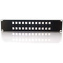 C2G 24 port Blank Keystone/Multimedia Patch Panel - 24 - 24 Port(s) - 24 x RJ-11 - 2U High - Black - 19" Wide (CG03859)