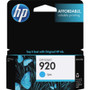 HP 920 (CH634AN) Original Inkjet Ink Cartridge - Cyan - 1 Each - 300 Pages (Fleet Network)