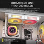 Corsair iCUE LINK TITAN 240 RX LCD Cooling Fan/Radiator/Water Block - 4.72" (120 mm) Maximum Fan Diameter - 2 x Fan(s) - 73.50 CFM - - (CW-9061025-WW)