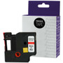 Premium Tape Label Tape - Alternative for Dymo A45017 - 1/2'' x 23' (12 mm x 7 m) - Black on Red - 1 Pack (Fleet Network)
