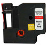 Genuine Premium Tape DY45017 Label Tape - Alternative for Dymo A45017 - 1/2'' x 23' (12 mm x 7 m) - Black on Red - 1 Pack