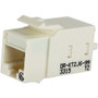 Ortronics Category 6 Keystone Jack, Lacing Cap Termination, White - 1 - 1 x 8-pin RJ-45 Keystone Female - White (Fleet Network)