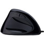 Adesso Programmable Vertical Ergonomic Left-Handed Mouse - Optical - Cable - Black - USB - 6400 dpi - Scroll Wheel - 6 Button(s) - (IMOUSE E7)