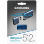 Samsung 512GB USB 3.2 (Gen 1) Type C Flash Drive - 512 GB - USB 3.2 (Gen 1) Type C - 400 MB/s Read Speed - Blue (MUF-512DA/AM)