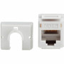 Tripp Lite series Cat6a 110-Style Punchdown RJ45 Keystone Jack, White, TAA - 1 x RJ-45 Network Female - White, Gray (N238-001-WH-6A)