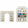 Tripp Lite series Cat6a 110-Style Punchdown RJ45 Keystone Jack, White, TAA - 1 x RJ-45 Network Female - White, Gray (N238-001-WH-6A)