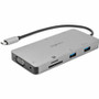 Rocstor USB-C Multiport HUB Adapter - 9 Port - for Desktop PC, Notebook, Monitor, Projector, Headphone, Speaker, Smartphone - Memory - (Fleet Network)