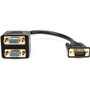 Rocstor Premium 1 ft VGA to 2x VGA Video Splitter Cable - M/F - 1 ft (0.30 m) VGA Video Cable for Monitor, Video Device, PC - First 1 (Y10A209-B1)