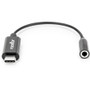 Rocstor USB C to 3.5mm Audio Adapter - 1 x USB Type C - Male - 1 x 4-Pin Mini-phone Stereo Audio - Female - Black - 1 (Y10A244-B1)