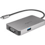 Rocstor Premium USB-C Multiport Adapter + PD Charging - for Notebook - 100 W - USB Type C - 4K, 2K - 3840 x 2160, 1920 x 1200 - 2 x - (Y10A249-A1)